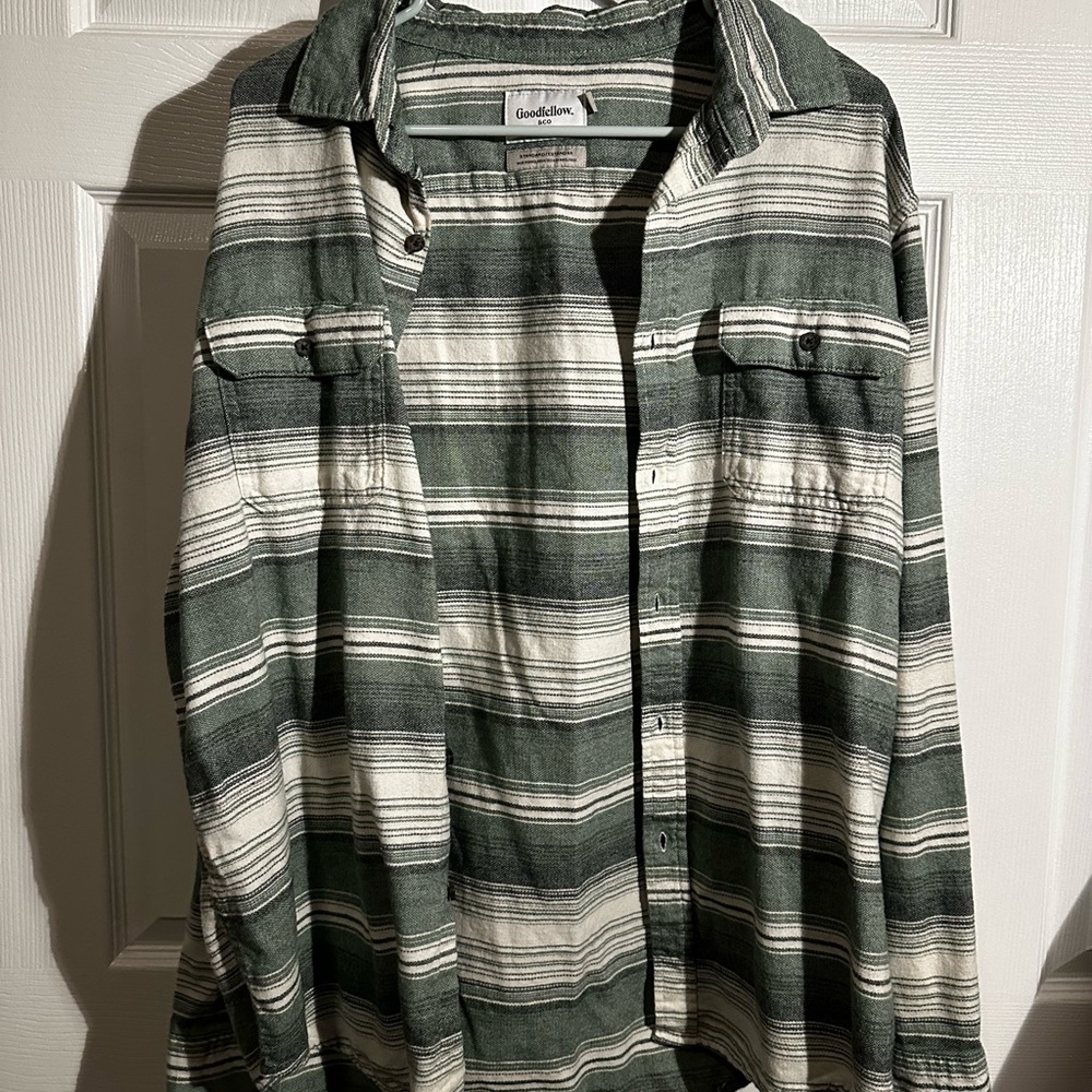 Goodfellow & Co Green Plaid Shirt